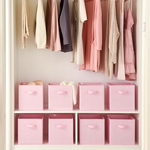 GRANNY SAYS Pink Cube Storage Bins, 11 Inch Storage Cube Organizer - Image 3