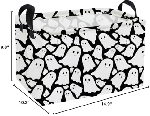 Essme Rectangular Halloween Basket, Ghost Storage Bins Organizer - Image 2