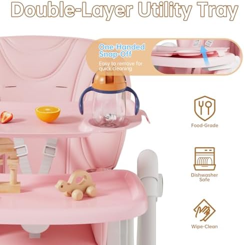 High Chairs for Babies and Toddlers Foldable - Image 5