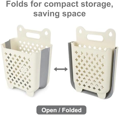 Bath Toy Basket, Stand Up Bath Toy Bin, Foldable Bath Toy Holder - Image 6