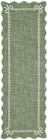 GarveeHome Scalloped Hallway Runner Rug 2x6 Non Slip Bedroom Rugs - Image 4