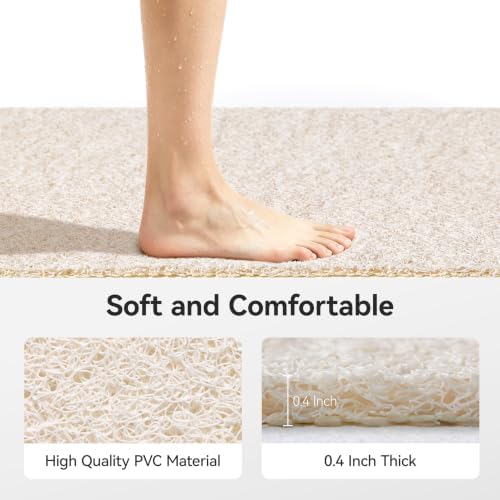 Asvin Soft Textured Bath, Tub Mat, 47x16 Inch, Phthalate Free, Non Slip Comfort - Image 5