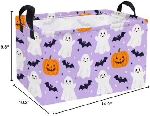 Essme Rectangular Halloween Baskets, Ghost Storage Box, Cute Basket - Image 2