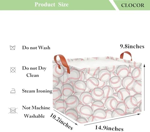 CLOCOR Rectangular Storage Basket, Collapsible Cute Pattern Storage Bin - Image 6