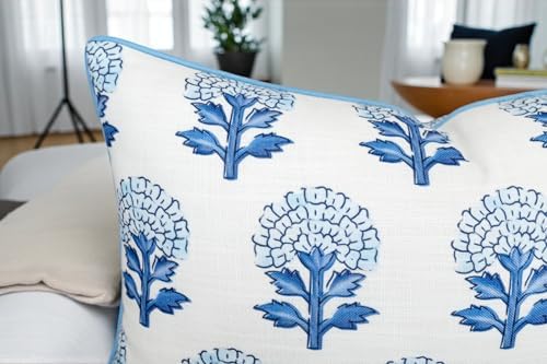 Marigold Floral Print 14x36 Extra Long Lumbar Pillow Cover - Image 3