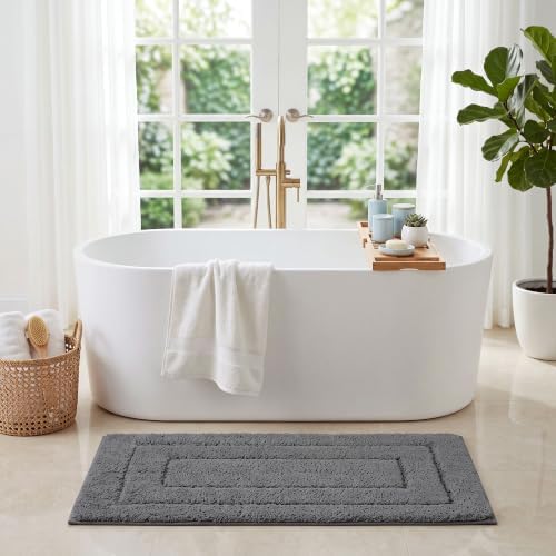 GRANNY SAYS Dark Grey Bathroom Runner Rug 24" x 48", Soft Bath Mat - Image 2