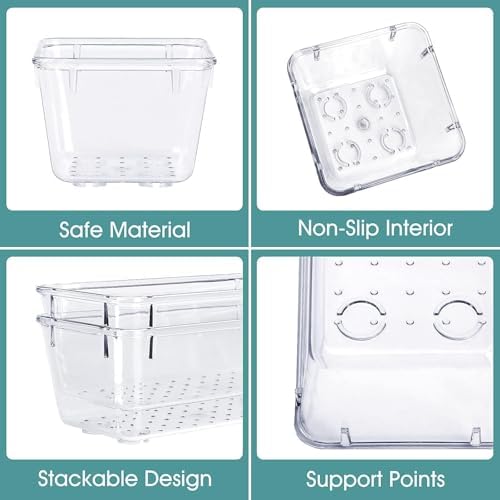 25 PCS Clear Plastic Drawer Organizer, Makeup Organizers and Storage Bins - Image 3