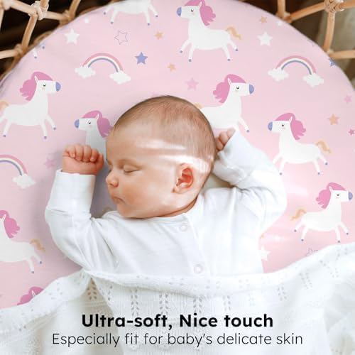 Baby Bassinet Sheets, 3 Pack Fitted Bassinet Mattress Sheets, Compatible - Image 2