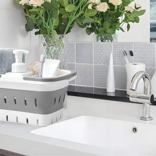 Fammart Plastic Shower Caddy Portable, Bath Basket Cleaning Caddy w/Handle - Image 5