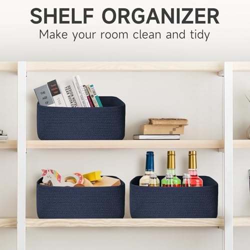 3 Pack Small Storage Baskets for Organizing, 11.8×7.8×5.1" - Image 4