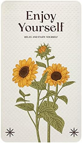 UKELER Sunflower Bath Tub Mat 27.5 x 15.7 Inch - Image 3