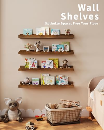 Shario Nursery Book Shelves, Scalloped Shelves, Wall Book Shelves - Image 6