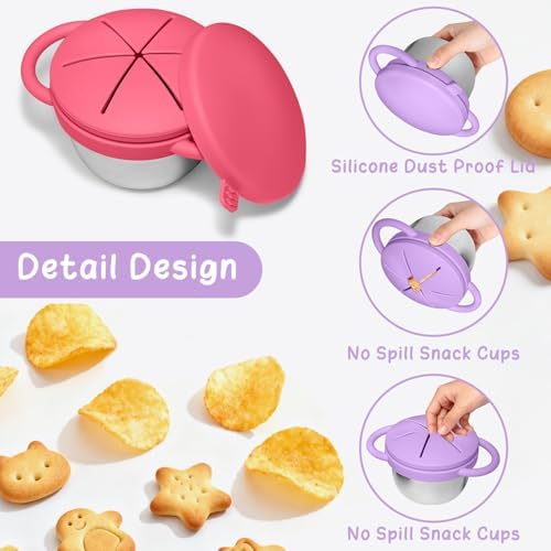 2 Pack Baby Stainless Steel Snack Containers - Image 3