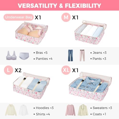 BAGAIL 8 Set Packing Cubes Luggage Packing Organizers - Image 3