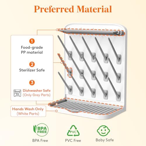 Lifewit 15-Hooks Baby Bottle Drying Rack - Image 5