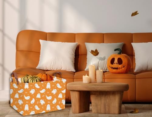 Rectangle Halloween Baskets Ghost Basket Cute Storage Bin Fish Box - Image 3