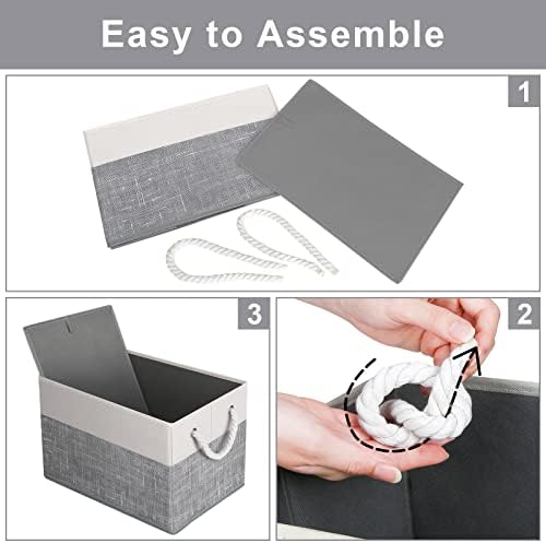 Fab totes Storage Bins 2-Pack, Foldable Storage Baskets - Image 4