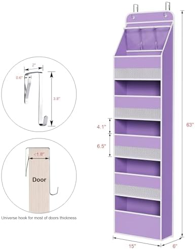 Univivi Fabric Over the Door Organizer - Image 3