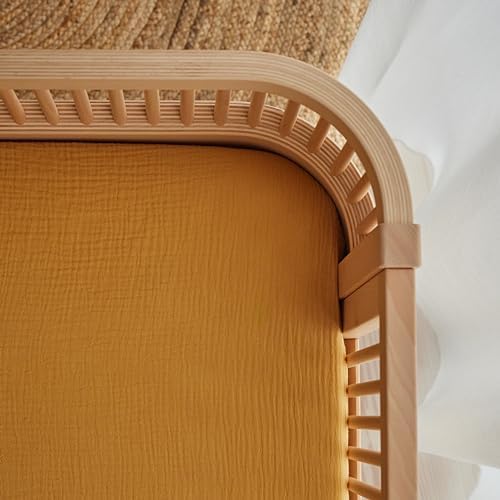 Crib Sheets, 100% Organic Cotton Muslin, Fitted 28"x52" Standard - Image 6