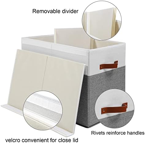 Large Toy Storage Box with Lid, Toy Chest Bin Boxes Basket with Dividers - Image 4