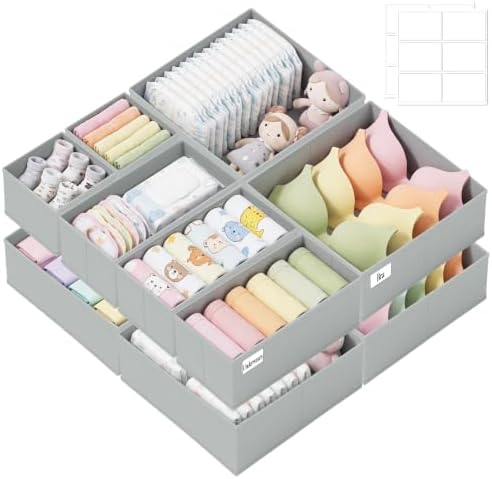 Drawer Organizer Storage for Clothes, 10 Pack by SIXDOVE