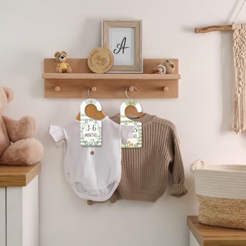Whaline 8 Pcs Baby Closet Size Dividers Watercolor Jungle Animals Hanging - Image 5