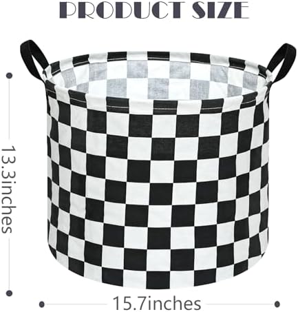 3 Pack Checkered Storage Baskets - Image 2