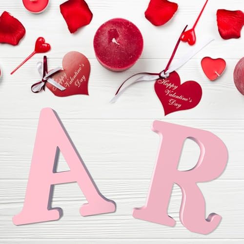 6 Inch Pink Wooden Letters Unfinished Wood Letters - Image 3