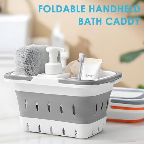 Fammart Plastic Shower Caddy Portable, Bath Basket Cleaning Caddy w/Handle - Image 2