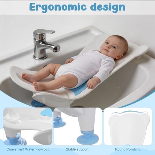 Totority Baby Wash Basin Ergonomic PP Material Newborn Toddler Portable - Image 6