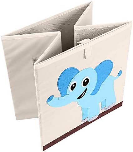 13 Inch Animal Cube Storage Bins, Foldable Fabric Kids Toy Box & Toy Chest - Image 4