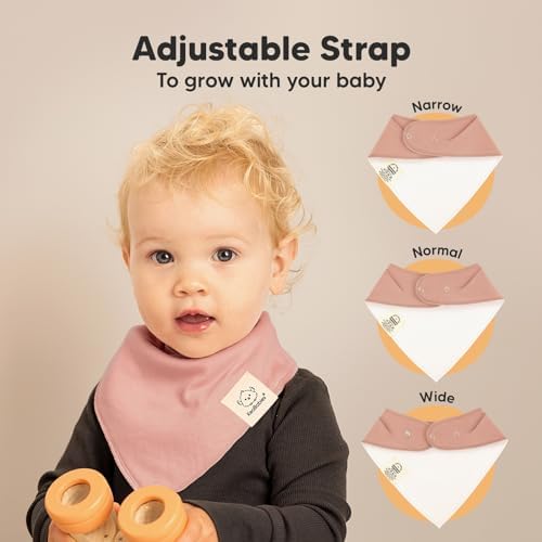 8pk Organic Baby Bandana Bibs for Drooling and Teething - Image 3