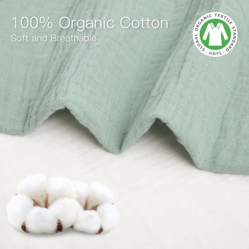 Organic Baby Bassinet Sheets Soft 2 Pack 33”x17” Fitted Mattress Pad Cover - Image 4