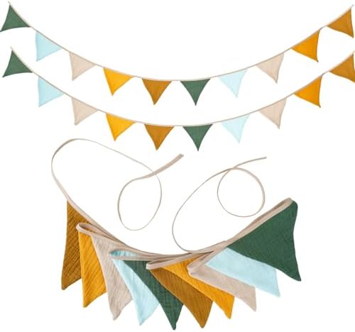 17 ft Pennant Banner Flags, Toddler Boy and Girl Room Decor Pennant, Nursery by CEUQIESO