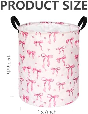 Round Laundry Basket Storage Bins Nursery Hamper Gift Baskets - Image 7