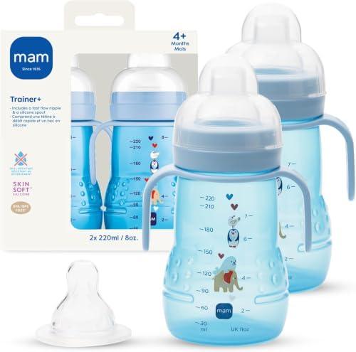 MAM Trainer Sippy Cup for Toddlers 1-3, 8 oz. Transition Drinking Cup by MAMBabyUSA
