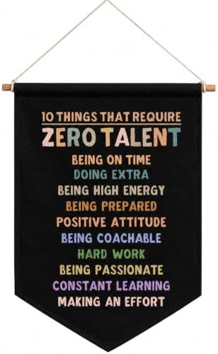 10 Things that Require Zero Talent Classroom Signs, Motivational Banner by ZEARPT