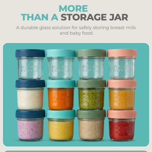 Mason Bottle Glass Breastmilk Storage Jars - Image 5