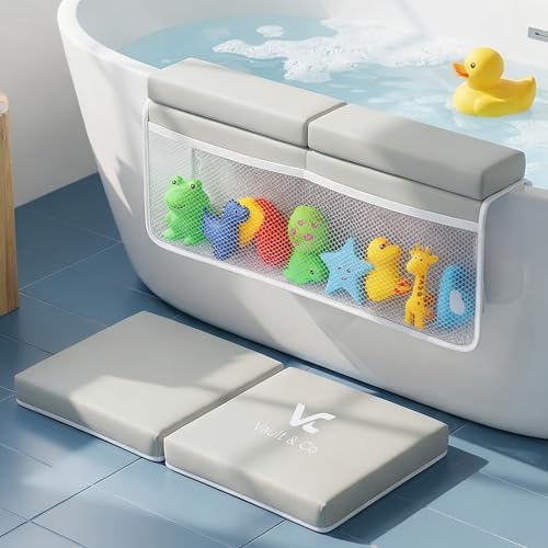 Vault & Co Bath Kneeler and Elbow Rest Pad Set – Extra Thick 1.5” Cushioned by Unknown