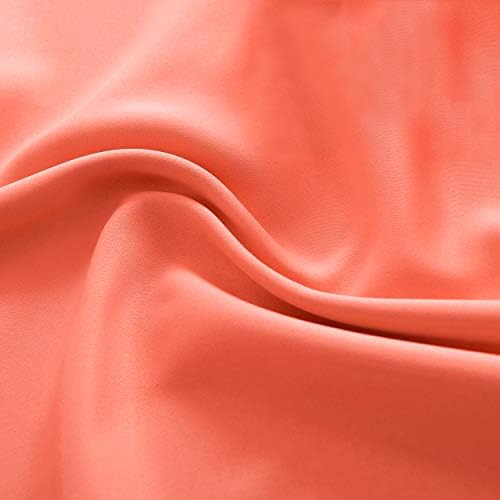 DONREN Coral Salmon Valances for Window-Blackout Valances for Kitchen - Image 4