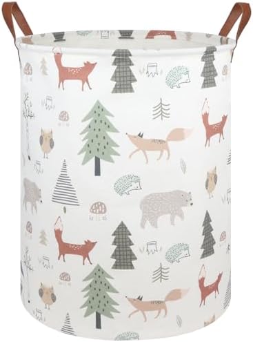 FXOLCSHE Animal Baby Laundry Basket, Woodland Animals Baby laundry hamper by FXOCSHE