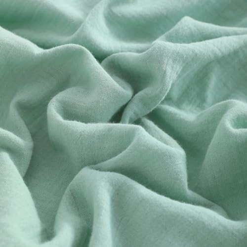 NTBAY 2 Pack Muslin Cotton Crib Sheets, Soft and Breathable Double Layer 28x52 - Image 3