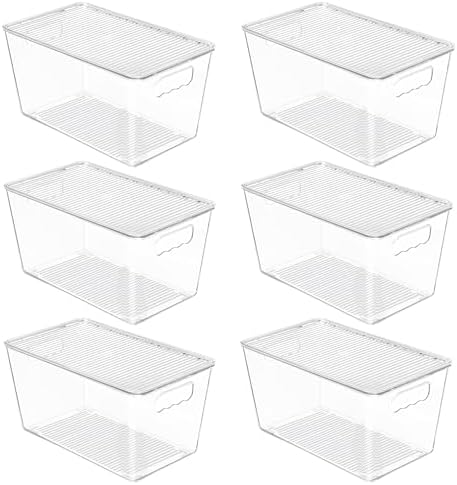 Vtopmart 6 Pack Clear Stackable Storage Bins by Vtopmart