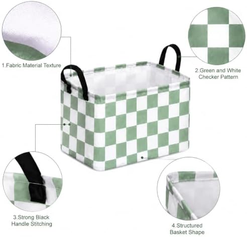 Sage Green Storage Basket Girls Organizer Bin Gift Baskets - Image 2