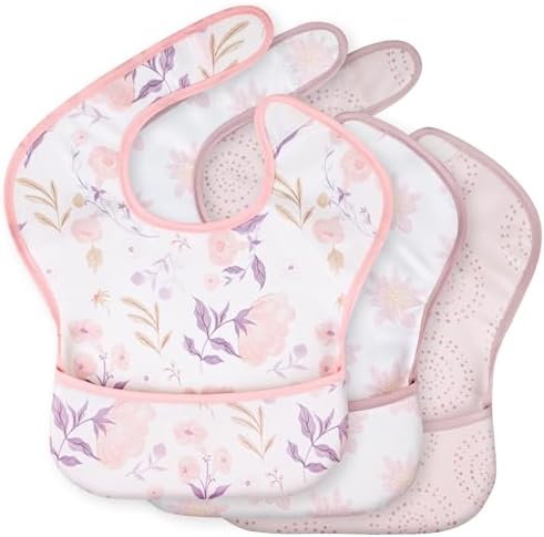 3 Pack Waterproof Baby Bibs for Eating, Mess Proof Feeding Bib by CivaruaKids