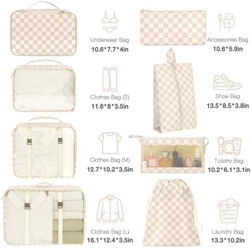 8 Set Packing Cubes for Suitcases, Packing Cube - Image 2
