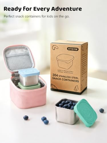 HTEVW 6 Pack Stainless Steel Snack Containers - Image 7