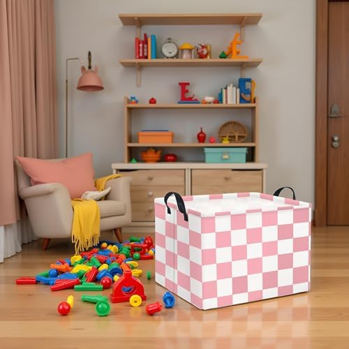 Rectangular Baby Girl Basket Fabric Storage Basket Storage Bin Organizer Box - Image 2