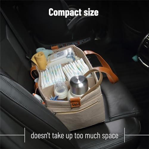 Mr. Pen- Baby Diaper Caddy Organizer, Leather Strap, Baby Organizer - Image 5