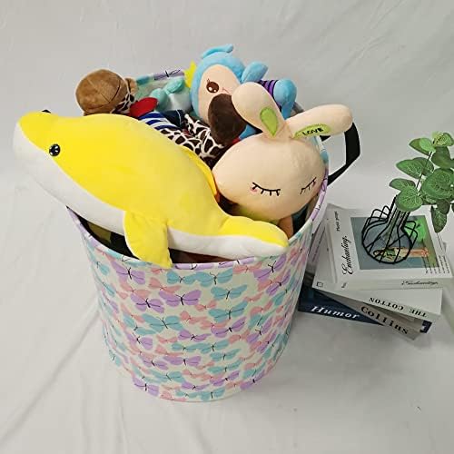 MAIZMZ Storage Bins Toys Box Kids Baby Hamper Waterproof Laundry Basket Canvas - Image 3